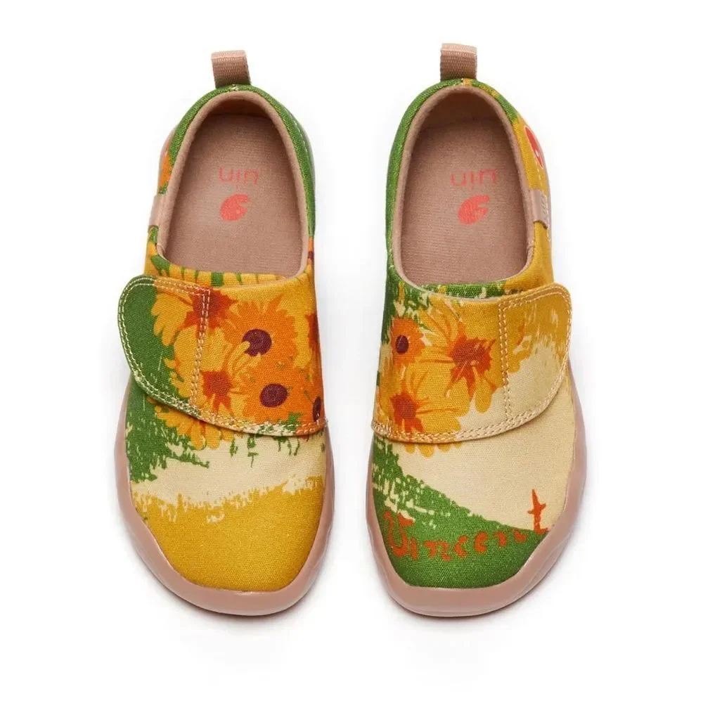 UIN Kid's Art Painted Travel Shoes (Van Gogh Sunflowers V5 Kid)
